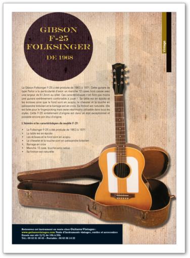 Gibson Folk Singer F-25 de 1968 Gibson Folk Singer F-25 de 1968
